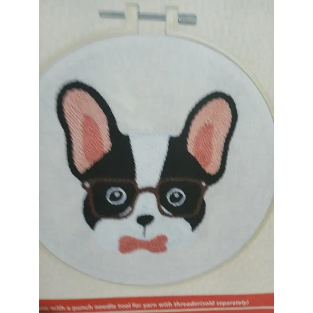 NEW Sealed Boston Terrier / French Bulldog Punch Needle Kit 8